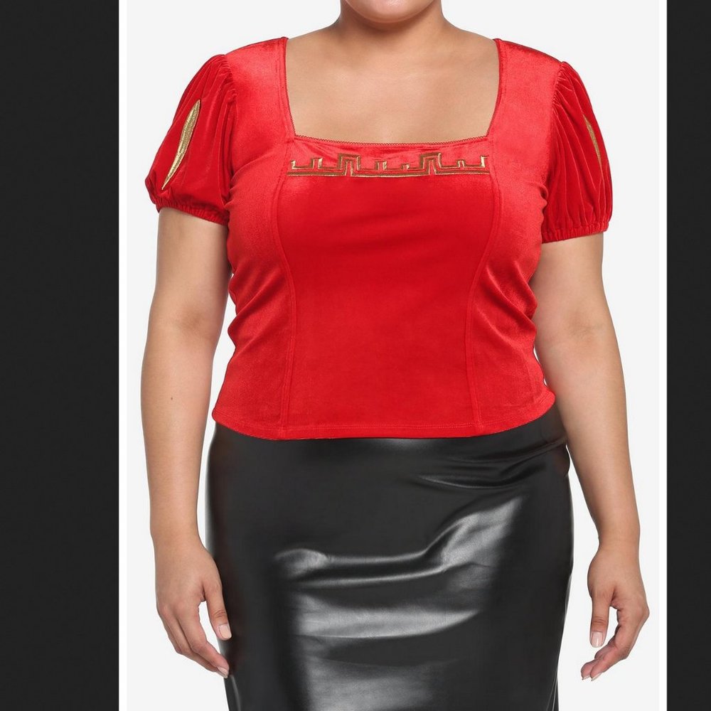 NWT Shrek Lord Farquaad Velvet Skimmer Girls Top Plus Size